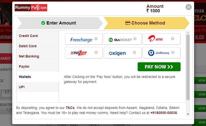 Choose preferred payment method& clickPay Now