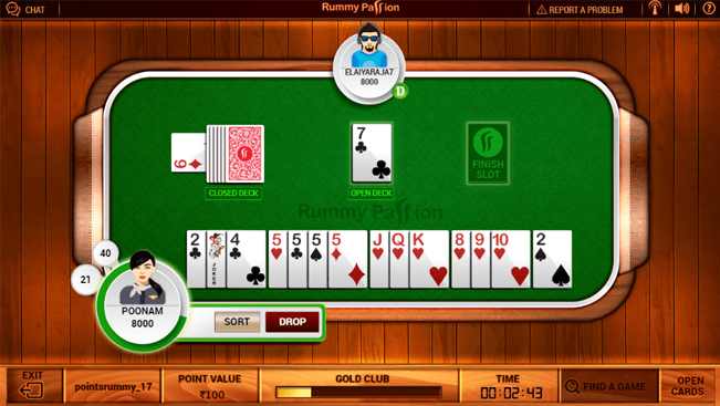 Rummy Passion Point Table