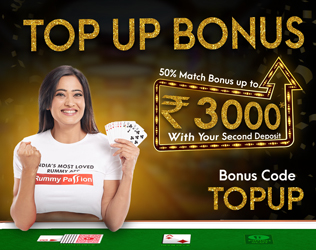 Grab Rs 3000 Top Up bonus on second deposit