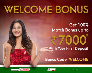 Get Rs 7000 Welcome bonus on first deposit